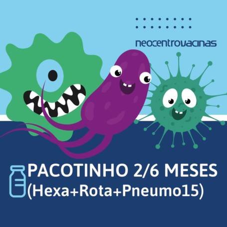 Combo Vacinas 6 meses (Hexa+Rota+Pneumo 15)